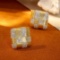 14k Gold 0.42 Ct Natural H Diamond Earrings
