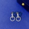 14k Gold 0.56 Ct Natural H Diamond Earrings