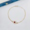 14k Gold 0.46 Ctw Vivid Red Natural Ruby & Diamond Bracelet
