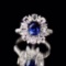 14k Gold 2.87 Ctw Natural Sapphire & Diamond Ring/pendant