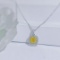 14k Gold 0.71 Ctw Natural Yellow Diamond & Diamond Necklace
