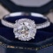 14k Gold 1.37 Ctw Natural H Diamond Ring