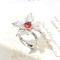 14k Gold 1.94 Ctw Vivid Red Natural Ruby & Diamond Ring