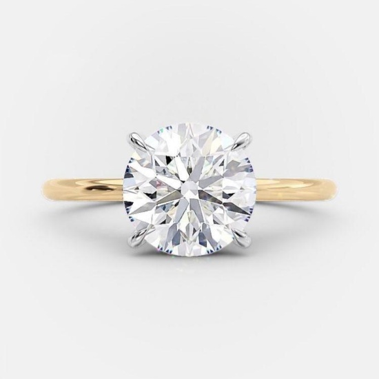 14k Gold 2.00 Ct Natural W Diamond Ring