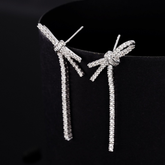 14k Gold 0.92 Ctw Natural H Diamond Earrings