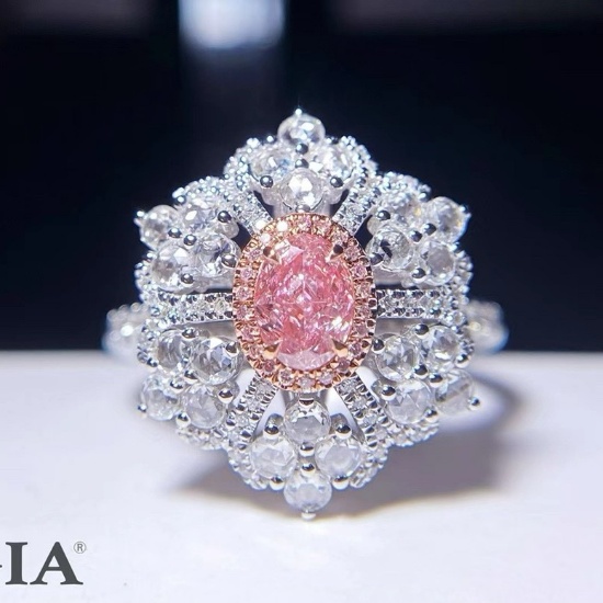 14k Gold 1.05 Ctw Natural Pink Diamond & Diamond Ring/pendant