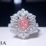 14k Gold 1.05 Ctw Natural Pink Diamond & Diamond Ring/pendant