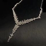 14k Gold 3.35 Ct Natural H Diamond Necklace