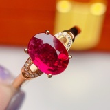 14k Gold 1.50 Ct Natural Tourmaline & Diamond Ring