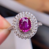 14k Gold 1.70 Ct Natural Ruby & Diamond Ring