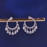 14k Gold 0.92 Ctw Natural H Diamond Earrings