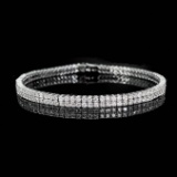 14k Gold 3.12 Ct Natural H Diamond Bracelet