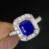 14k Gold 2.04 Ctw Natural Sapphire & Diamond Ring