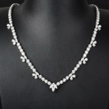 14k Gold 8.52 Ct Natural H Diamond Necklace