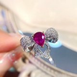 14k Gold 1.02 Ct Natural Ruby & Diamond Ring