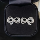 14k Gold 0.6 Ct Natural H Diamond Earrings