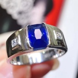 14k Gold 1.82 Ctw Natural Sapphire & Diamond Ring