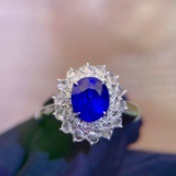 14k Gold 3.03 Ctw Natural Sapphire & Diamond Ring/pendant