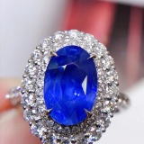 14k Gold 5.25 Ctw Natural Sapphire & Diamond Ring/pendant