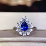 14k Gold 1.63 Ctw Natural Sapphire & Diamond Ring/pendant