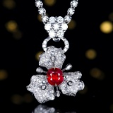 14k Gold 1.67 Ctw Natural Ruby & Diamond Ring/pendant