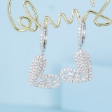 14k Gold 0.86 Ctw Natural H Diamond Earrings