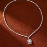 14k Gold 3.55 Ctw Natural H Diamond Necklace