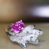 14k Gold 1.97 Ctw Natural Sapphire & Diamond Ring