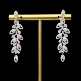 14k Gold 1.8 Ct Natural H Diamond Earrings