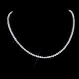 14k Gold 5 Ct Natural H Diamond Necklace