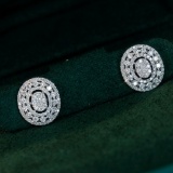 14k Gold 1.00 Ct Natural H Diamond Earrings