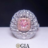 14k Gold 1.72 Ctw Natural Pink Diamond & Diamond Ring