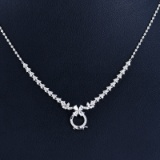 14k Gold 1.23 Ct Natural H Diamond Necklace