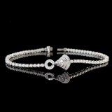 14k Gold 1 Ct Natural H Diamond Bracelet