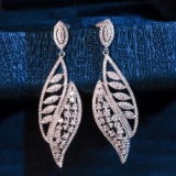 14k Gold 1.38 Ct Natural H Diamond Earrings