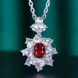 14k Gold 0.43 Ct Natural Ruby & Sapphire Pendant