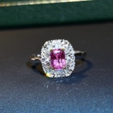 14k Gold 1.08 Ctw Natural Sapphire & Diamond Ring