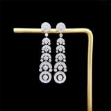 14k Gold 1.00 Ct Natural H Diamond Earrings