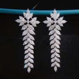 14k Gold 4 Ct Natural H Diamond Earrings