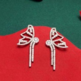 14k Gold 1.05 Ct Natural H Diamond Earrings