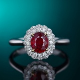 14k Gold 1.51 Ctw Natural Ruby & Diamond Ring/pendant
