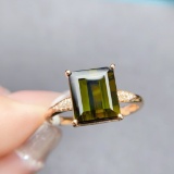14k Gold 3.4 Ct Natural Tourmaline & Diamond Ring