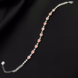 14k Gold 2.47 Ctw Natural Pink Diamond & Diamond Bracelet