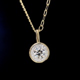 14k Gold 1.03 Ct Natural H Diamond Necklace