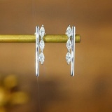 14k Gold 0.38 Ct Natural H Diamond Earrings