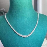 14k Gold 6 Ct Natural H Diamond Necklace
