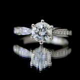 14k Gold 1.08 Ctw Natural H Diamond Ring