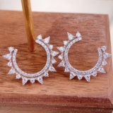 14k Gold 0.70 Ct Natural H Diamond Earrings