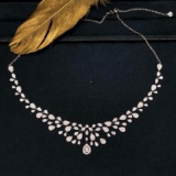 14k Gold 3.56 Ct Natural H Diamond Necklace
