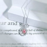 14k Gold 0.56 Ctw Natural Pink Diamond & Diamond Necklace